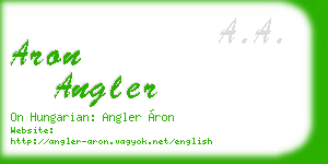 aron angler business card