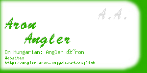 aron angler business card